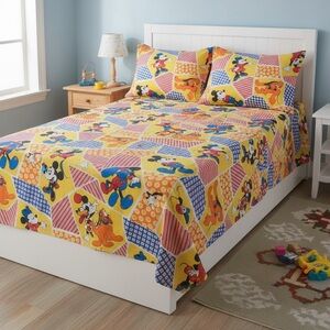 Vintage 1971 Mickey & Friends Bedding